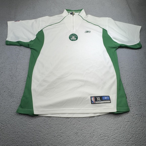 Boston Celtics Shirt Mens XL White Green NBA Basketball Reebok Team Apparel - Picture 1 of 16